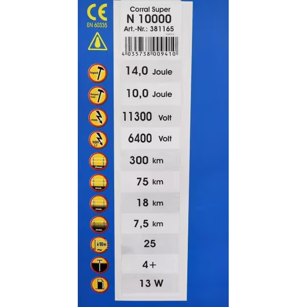 Електризатор Corral Super N10000 14 Дж 220V