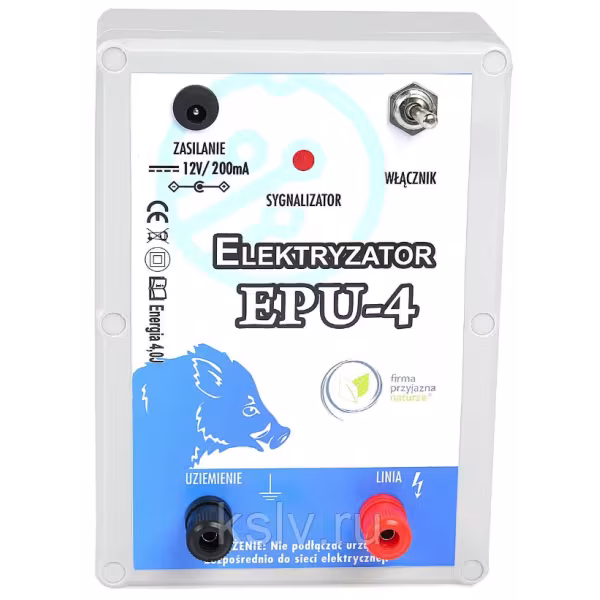 Генератор імпульсів, електропастух EPU-4, 12V / 230V (Польща) FTH-253