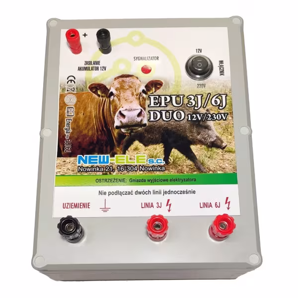 Електрізатор для огорожі EPU 3J/6J DUO 12V/230V FTH-165