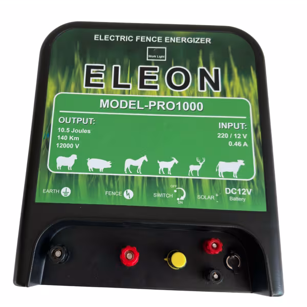 Электропастух ELEON PRO1000 10,5 Дж, 12/220/solar FTH-336