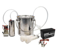 Autonomous milking machine for goats and sheep with battery 12/220V