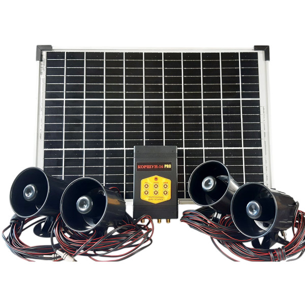 Звуковой отпугиватель птиц Коршун 8 Solar с АКБ, 10 га