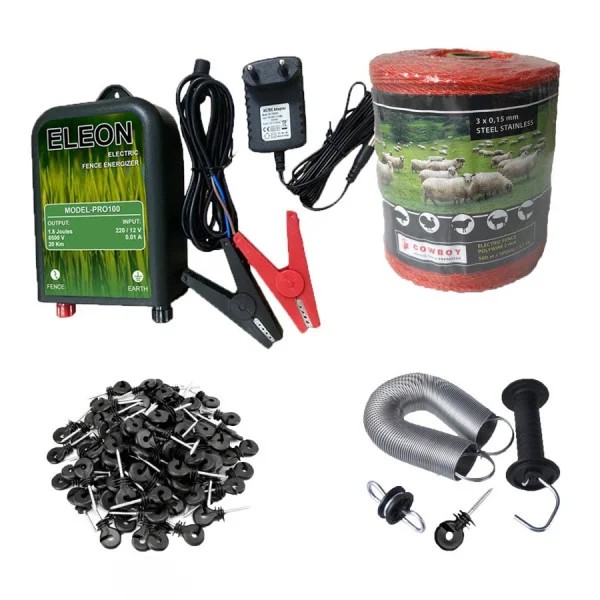Ready-made electric fence kit ELEON PRO100 for 1 hectare – buy a complete set for pasture in Ukraine Ready-made electric fence kit ELEON PRO100 for 1 hectare – buy a complete set for pasture in Ukraine