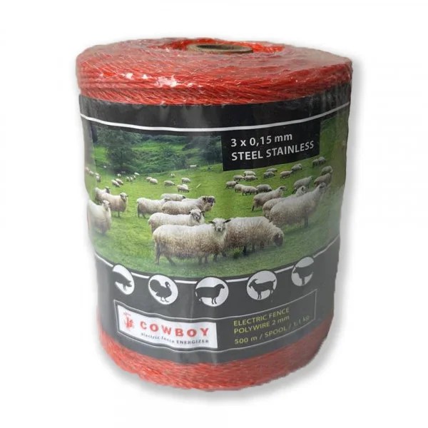 Cowboy 3-core rope (cord) for electric shepherd