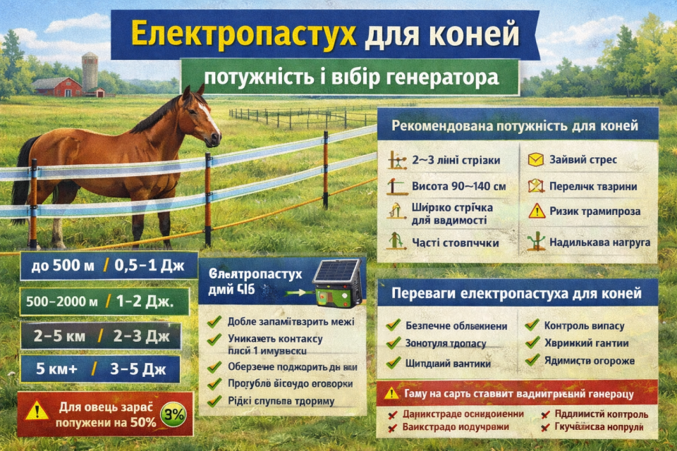 Електропастух для коней Електропастух для коней