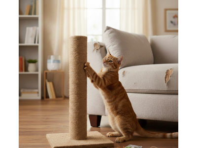 Чому ваша кішка дере диван і як приучити її до кігтеточки?