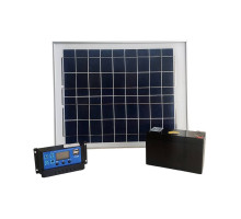Solar system with battery for electric shepherd