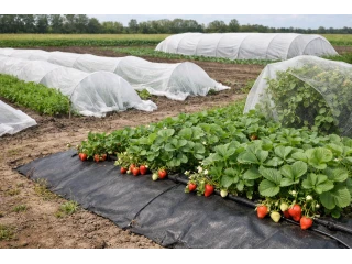 Agrofiber in farming: early vegetables, strawberries, birds Agrofiber in farming: early vegetables, strawberries, birds