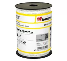 Стрічка для електропастуха FARMER біла 10 мм, 200 м